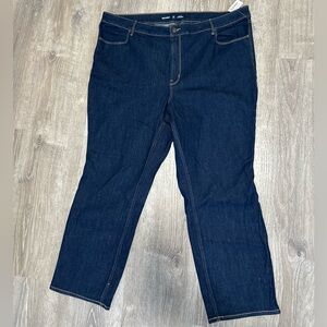 NWT Old Navy Womens High Rise Straight Blue Denim Jeans Size 24 Short